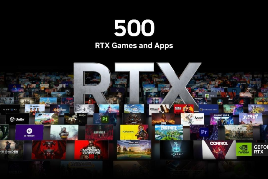 500款游戏和应用支持 NVIDIA RTX 技术，玩家每周RTX游戏时长达到 8700 万小时