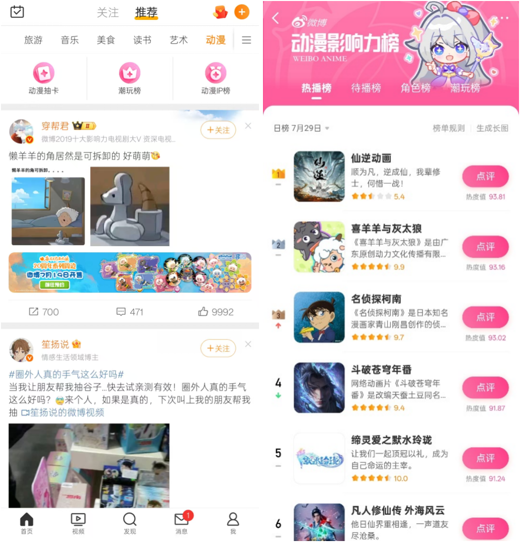制片方宣发新参考！微博动漫影响力榜单上线，待播IP预约量实时可见