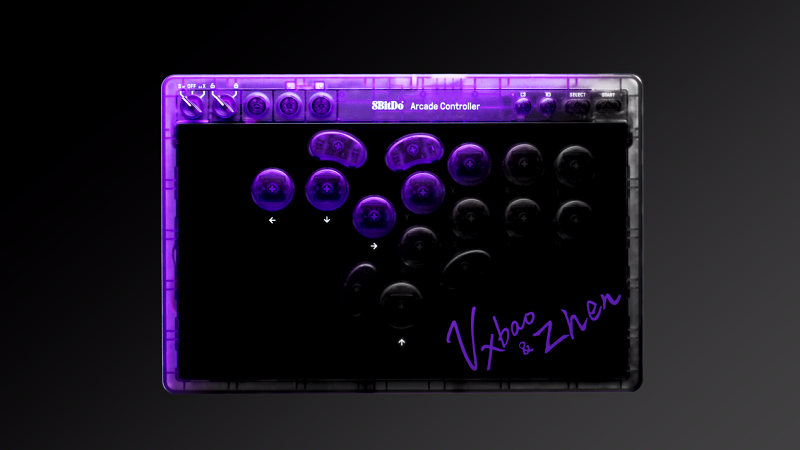 冠军之选,八位堂天刃星街机控制器紫透双签版重磅上市 冠军之选,八位堂天刃星街机控制器紫透双签版重磅上市