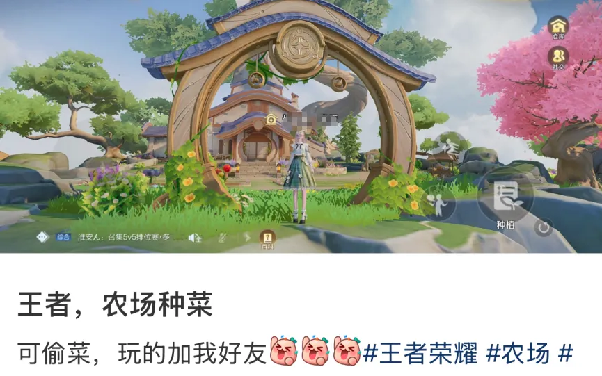 种荞麦，得“小乔”？王者荣耀卷死赛博种田