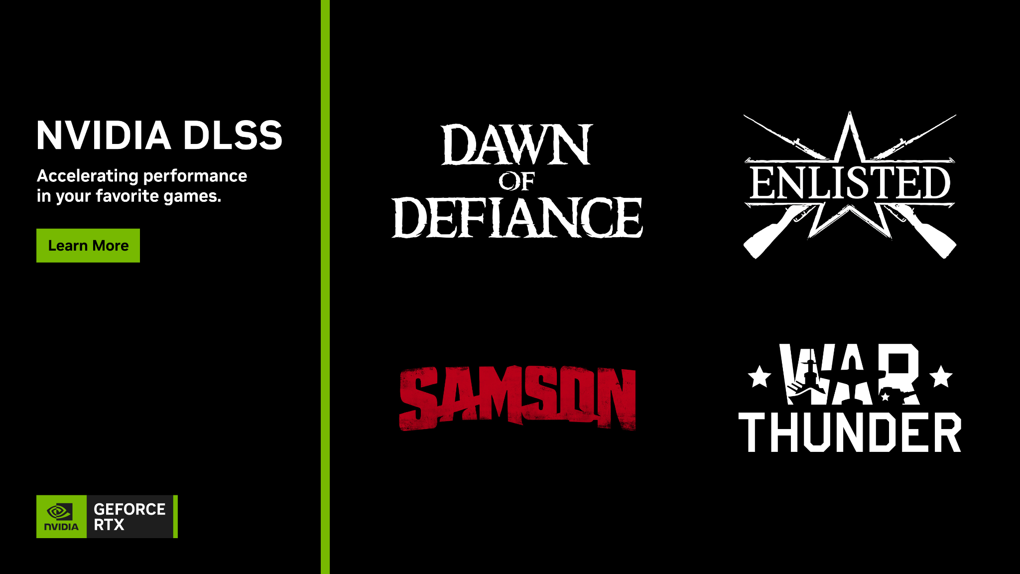 《战争雷霆》(War Thunder)、《从军》(Enlisted) 与 Dawn of Defiance 现已升级至 DLSS 4.5