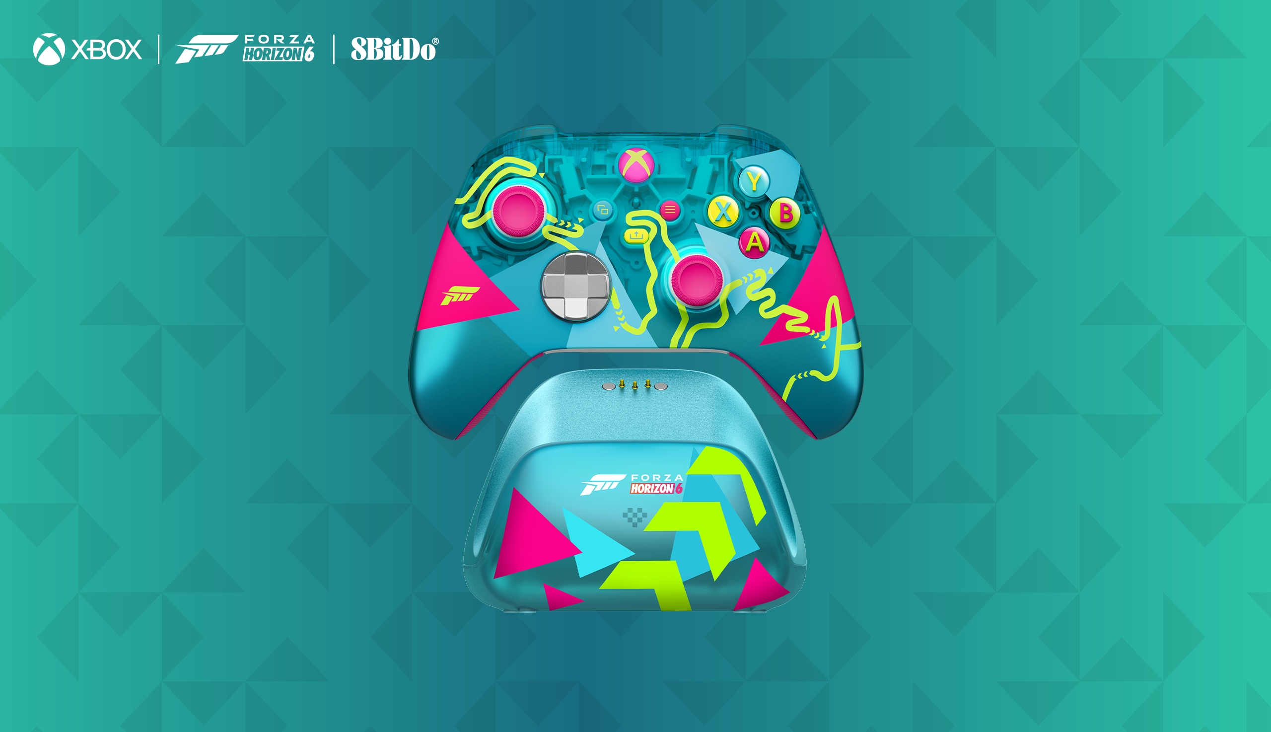 8BitDo Xbox 无线手柄充电座 – Forza Horizon 6 联名款全球限量发布