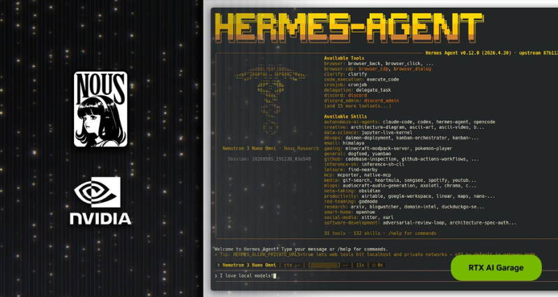 NVIDIA RTX PC 与 DGX Spark加速由 Hermes 解锁的自主进化 AI 智能体