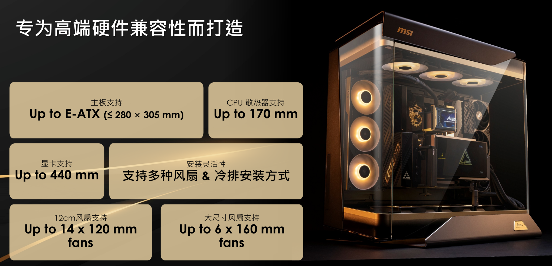 微星旗舰机箱MEG MAESTRO 900R超神开售：全景玻璃+可旋转主板托盘