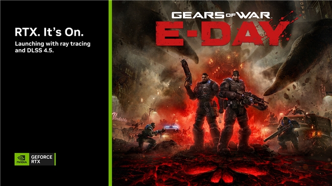 《战争机器：事变日》(Gears of War: E-Day) 将于 10 月 6 日推出，支持 DLSS 4.5 与光线追踪