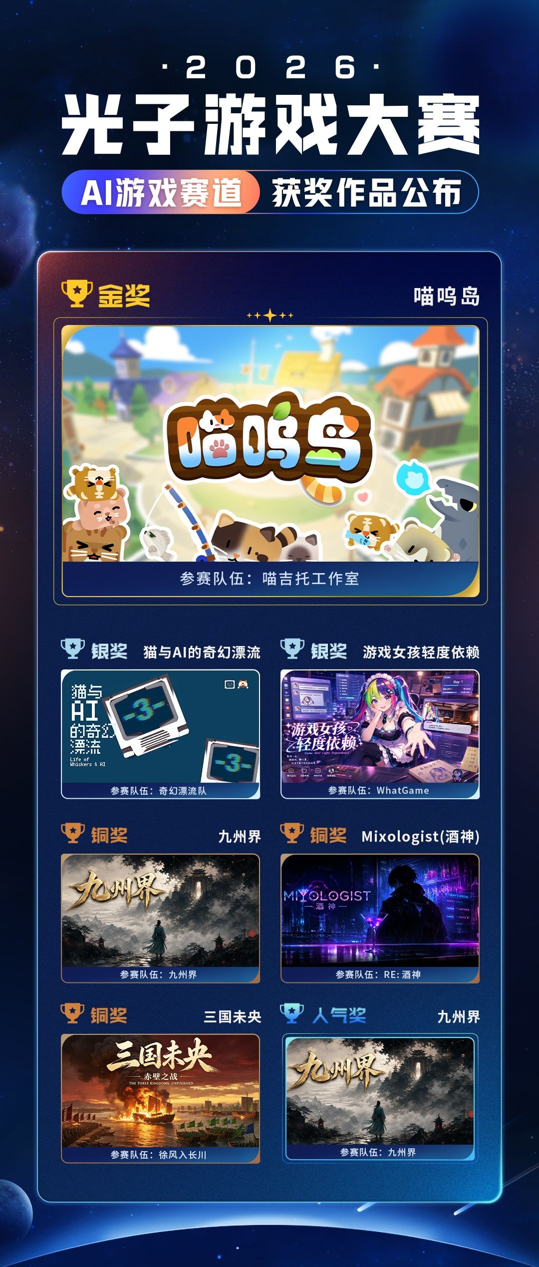 2026光子游戏大赛圆满收官：以热爱为引，见证下一个游戏梦想的诞生